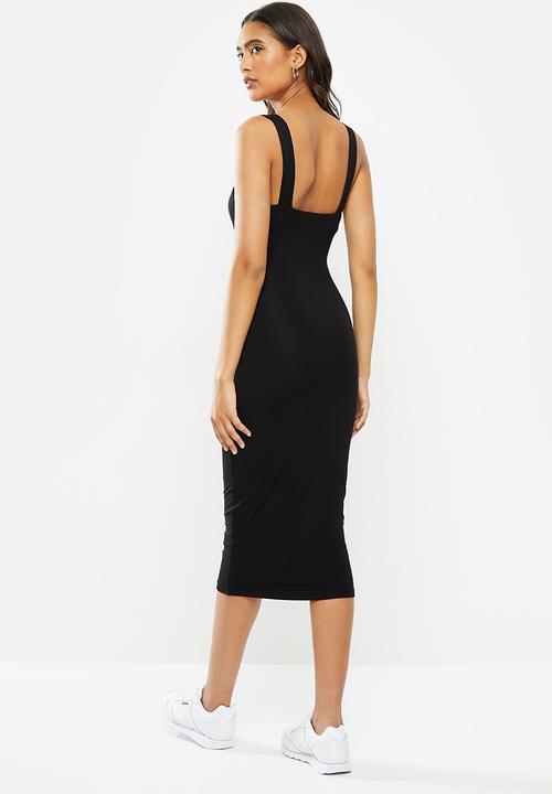 Blake - Midi dress with cut-out- black 