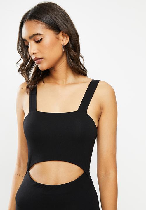 Blake - Midi dress with cut-out- black 