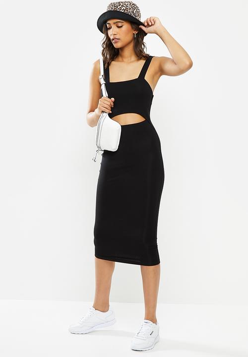 Blake - Midi dress with cut-out- black 
