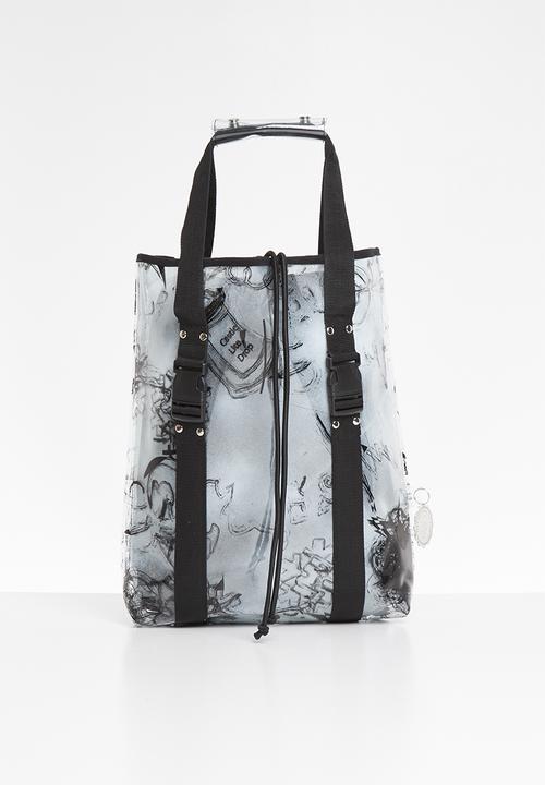 Thebe Magugu extra curricular  x CLD - Thebe Magugu extra curricular  x CLD PVC bag - black & white