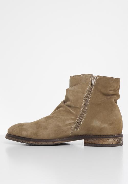 Jack & Jones - Jfwrukka suede zip boot - beige 