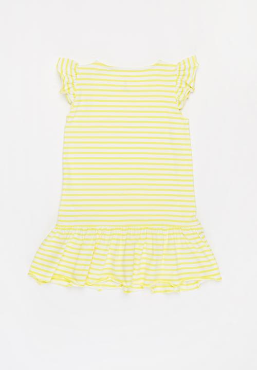 Name It - Jill short sleeve dress - yellow & white