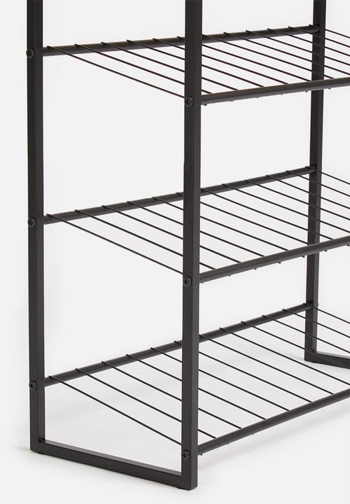 Sixth Floor - Three tier shoe rack - black & natural