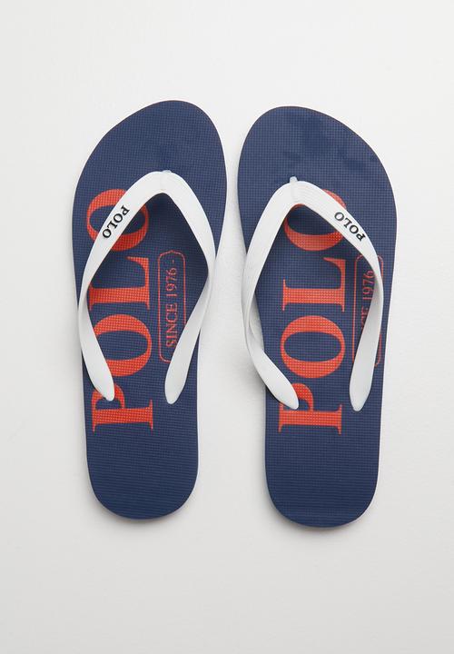 POLO - Mens kylo polo logo flip flop - navy & white
