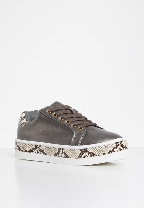 Tom Tom - Bebe snake sneaker - pewter