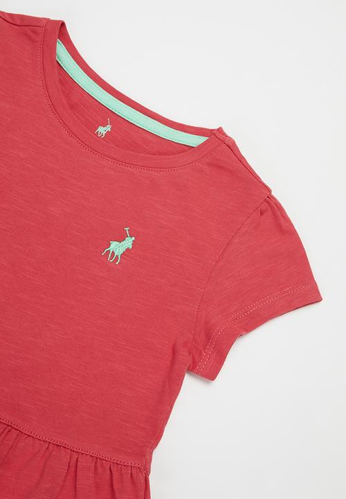 POLO - Girls jada frilled tee - pink