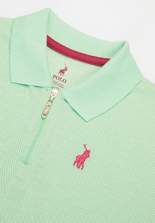 POLO - Girls hailey qtr zip golfer - green