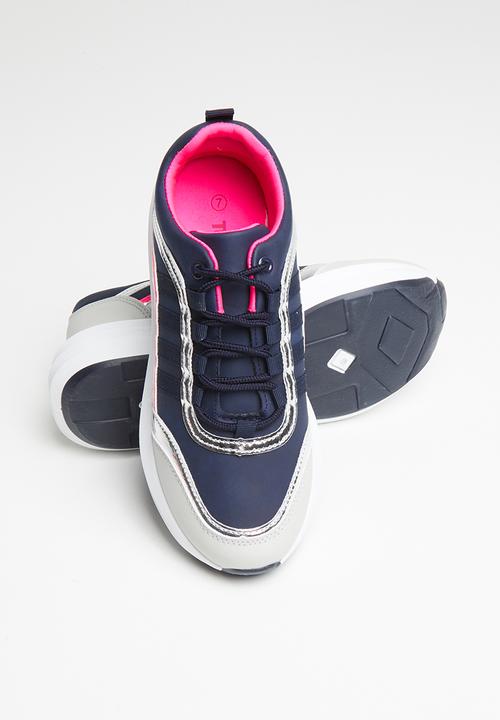 Tom Tom - Panel-mix sneaker - navy
