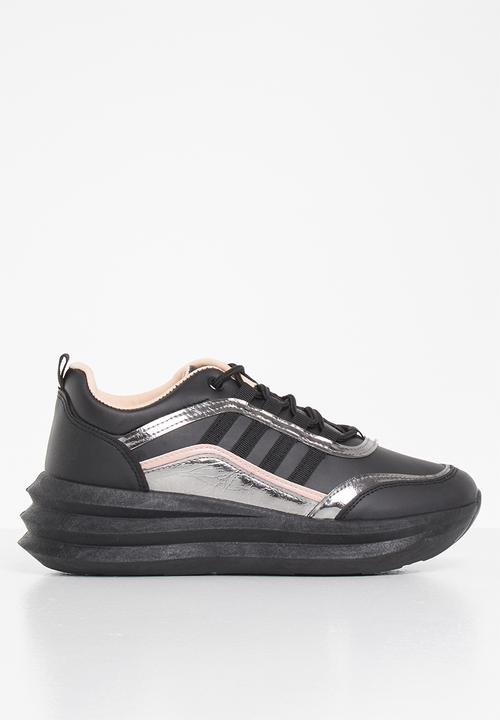 Tom Tom - Panel-mix sneaker - black