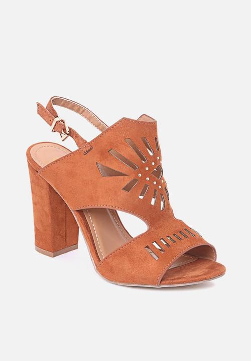 Seduction - Laser-cut heel - tan