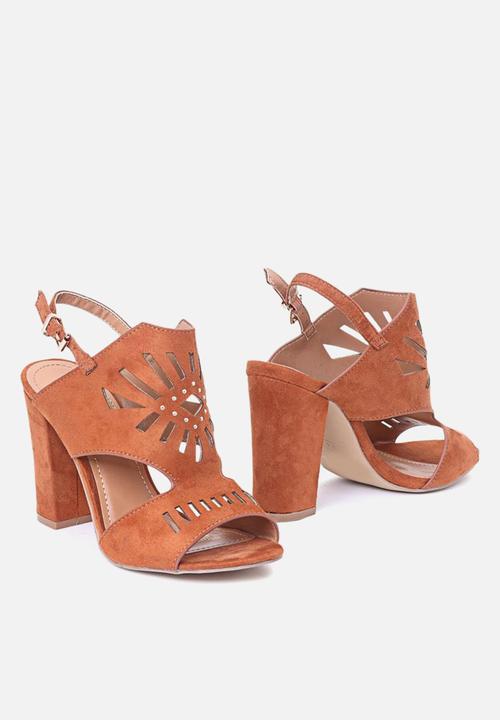 Seduction - Laser-cut heel - tan