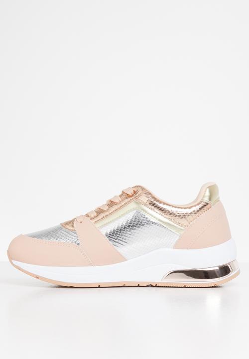 Tom Tom - Metallic panel sneaker - pink