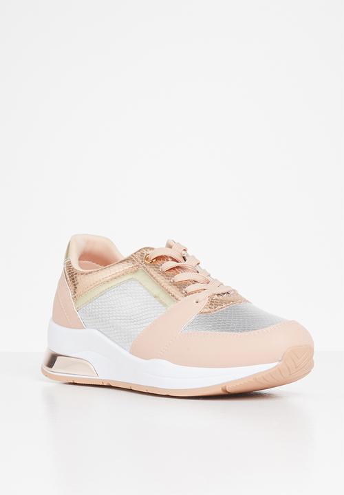 Tom Tom - Metallic panel sneaker - pink