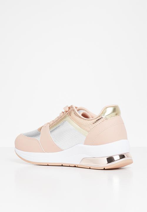 Tom Tom - Metallic panel sneaker - pink
