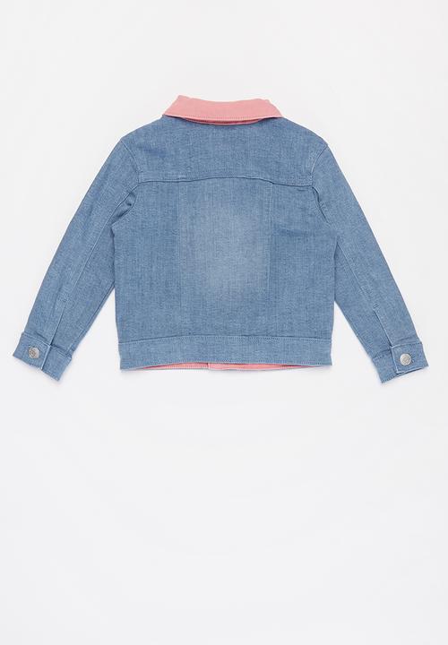 POLO - Stella colour blocked denim jacket - blue
