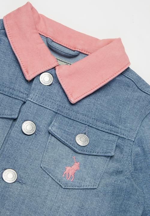 POLO - Stella colour blocked denim jacket - blue