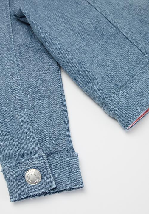 POLO - Stella colour blocked denim jacket - blue