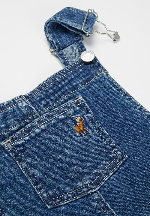 POLO - Girls madison denim pinafore - blue
