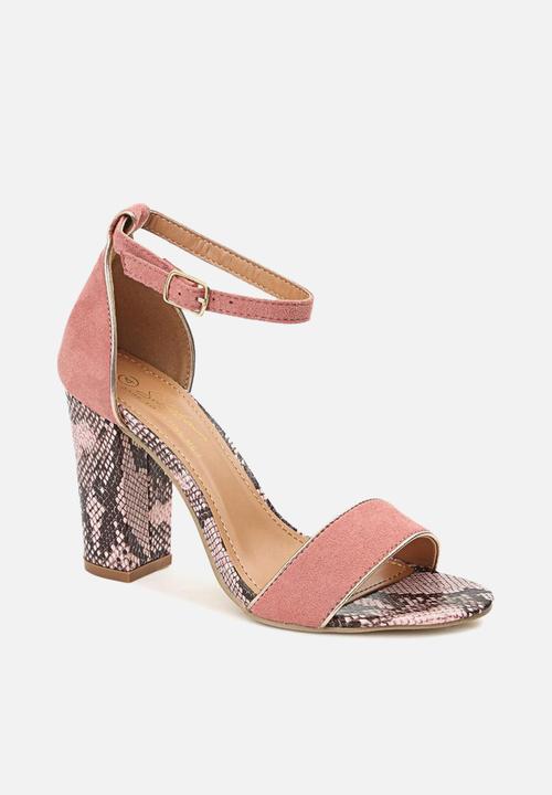 Seduction - Ankle strap snake heel - pink