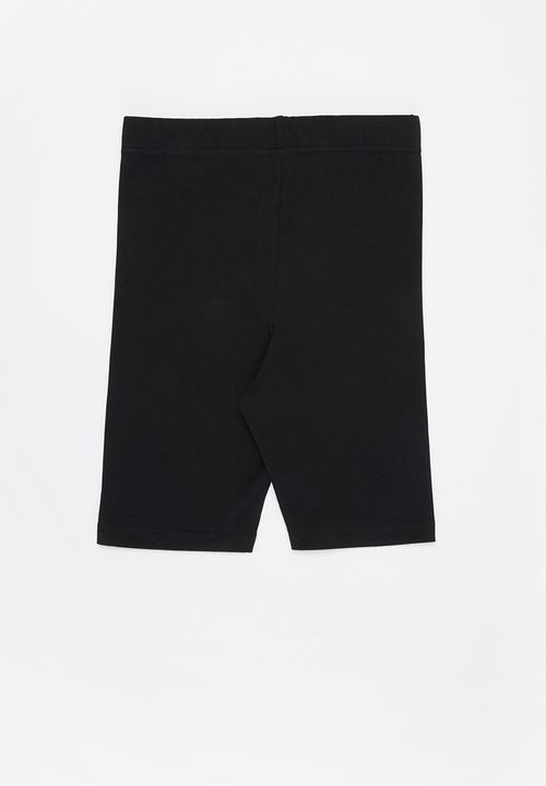 Rebel Republic - Girls 2 pack biker leggings - black & grey 