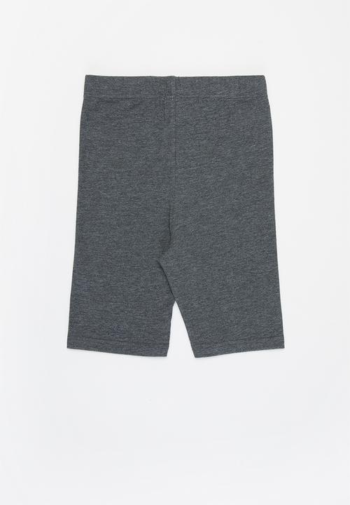 Rebel Republic - Girls 2 pack biker leggings - black & grey 