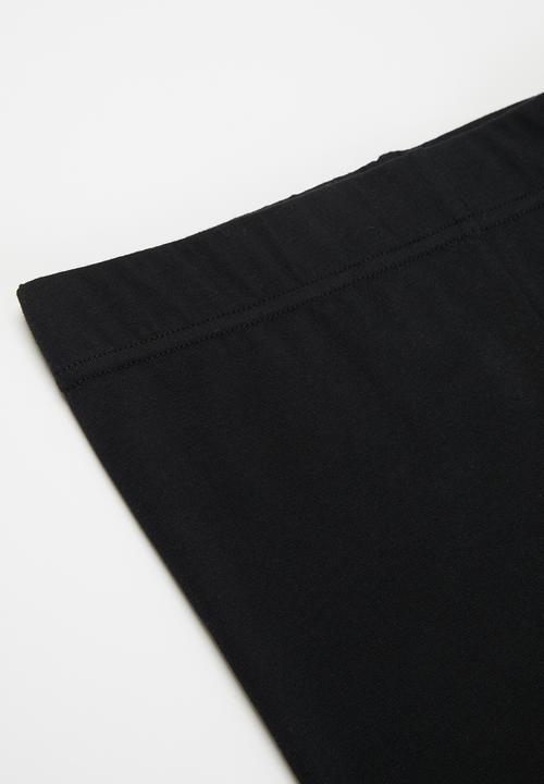 Rebel Republic - Girls 2 pack biker leggings - black & grey 