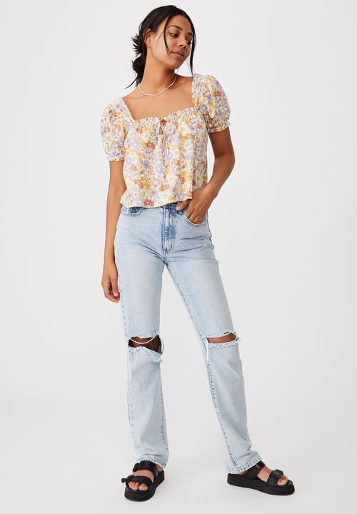 Cotton On - Babydoll blouse - nikita flora white