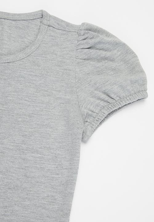 Pop Candy - Puff sleeve tee - grey