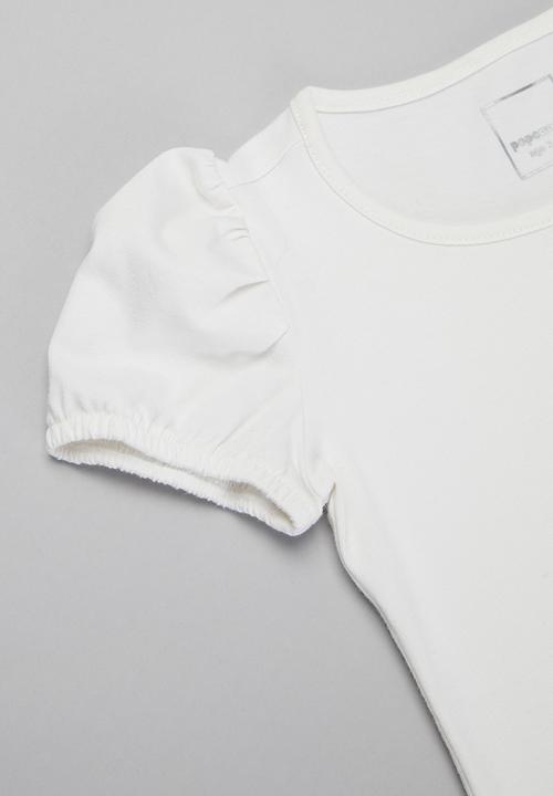 Pop Candy - Puff sleeve tee - cream