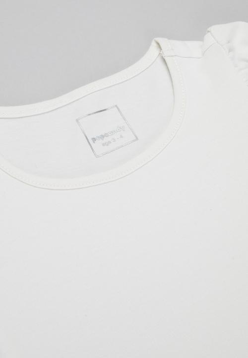 Pop Candy - Puff sleeve tee - cream
