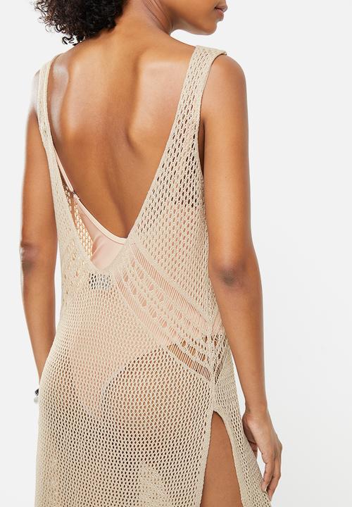 STYLE REPUBLIC - Crotchet v-neck cover up - cream