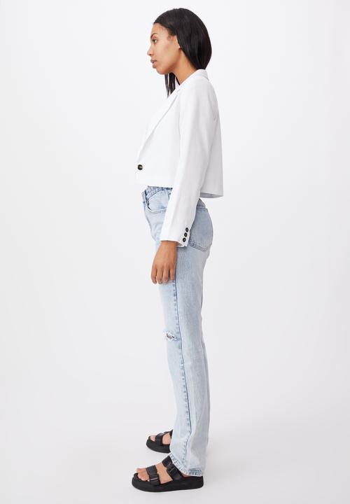 Cotton On - Cropped blazer - white