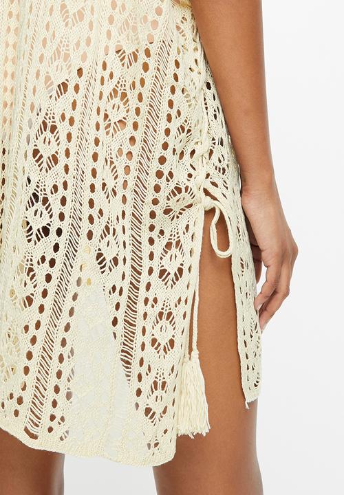 STYLE REPUBLIC - Crotchet short kaftan - cream