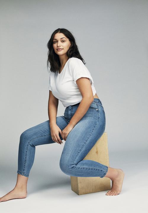 Cotton On - Curve adriana high skinny jean - boston blue