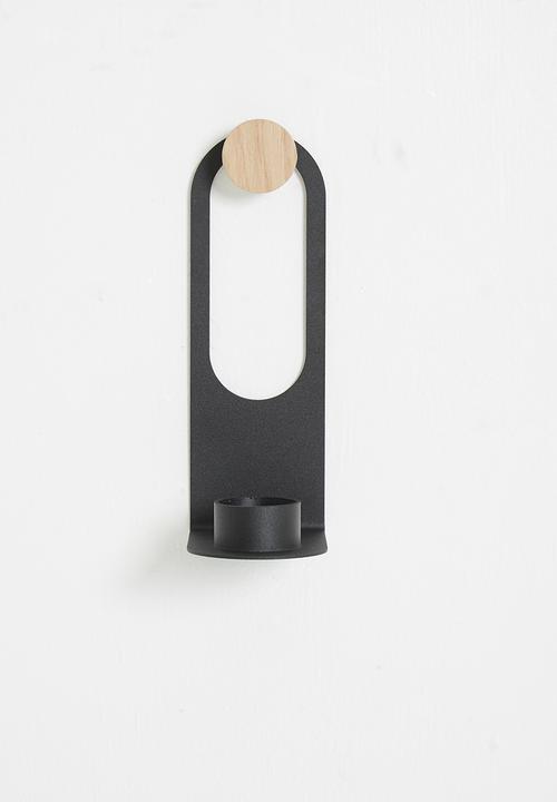 Emerging Creatives - Wall mounted candle holder - black