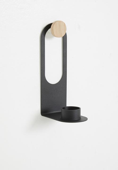 Emerging Creatives - Wall mounted candle holder - black