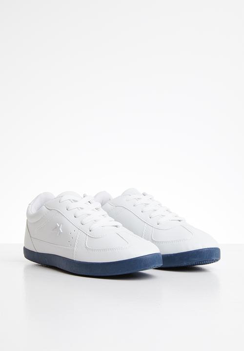 SOVIET - Y cecil pu lace up - white/navy