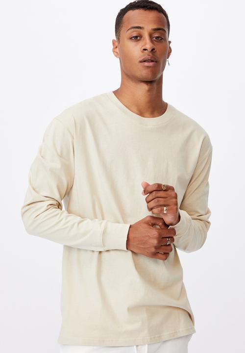 Cotton On - Tbar long sleeve T-shirt - pale sand