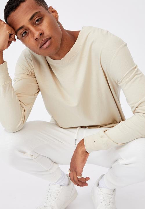 Cotton On - Tbar long sleeve T-shirt - pale sand