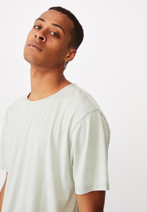 Cotton On - Longline scoop burnout T-shirt - pistachio