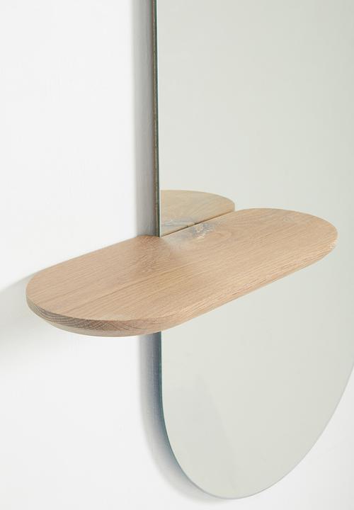 Emerging Creatives - Luna pill mirror with shelf - black