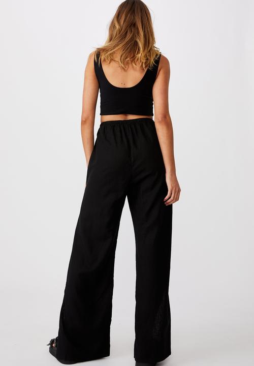 Cotton On - Getaway pull on pant - black