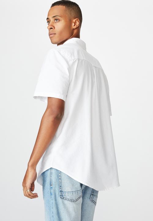 Cotton On - Vintage prep short sleeve shirt - white