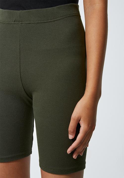 Superbalist - Rib cycle shorts - khaki
