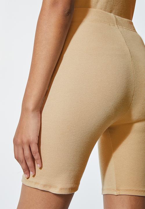 Superbalist - Rib cycle shorts - beige