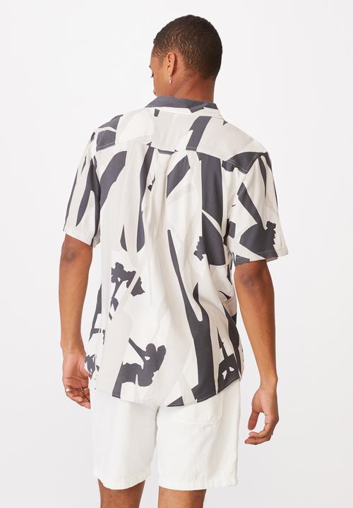 Cotton On - Short sleeve resort shirt - neutral & grey 