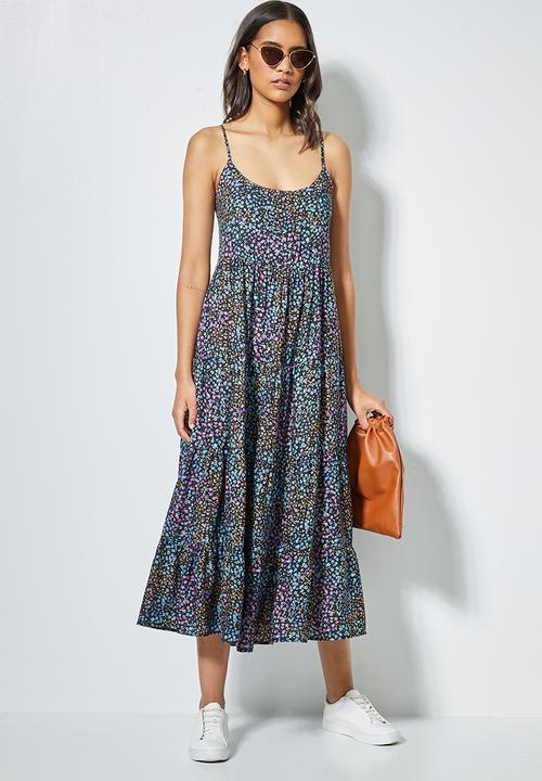Superbalist - Tiered strappy midi - multi