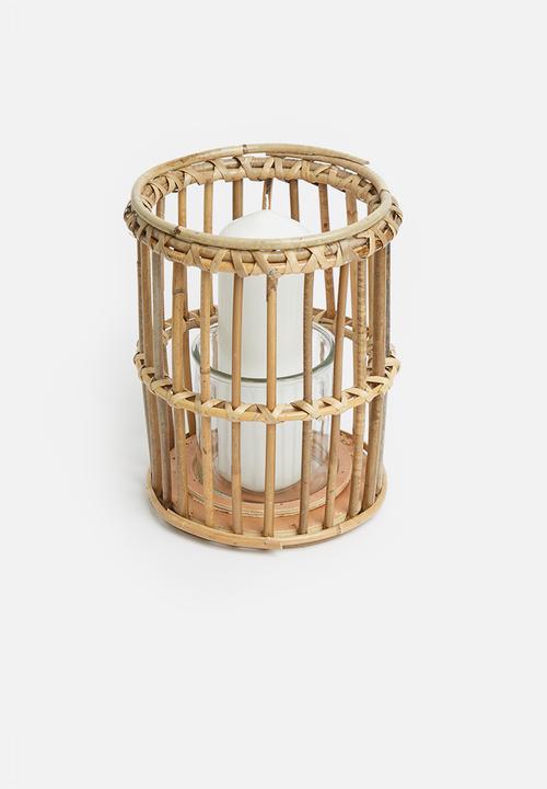 H&S - Reed lantern - brown