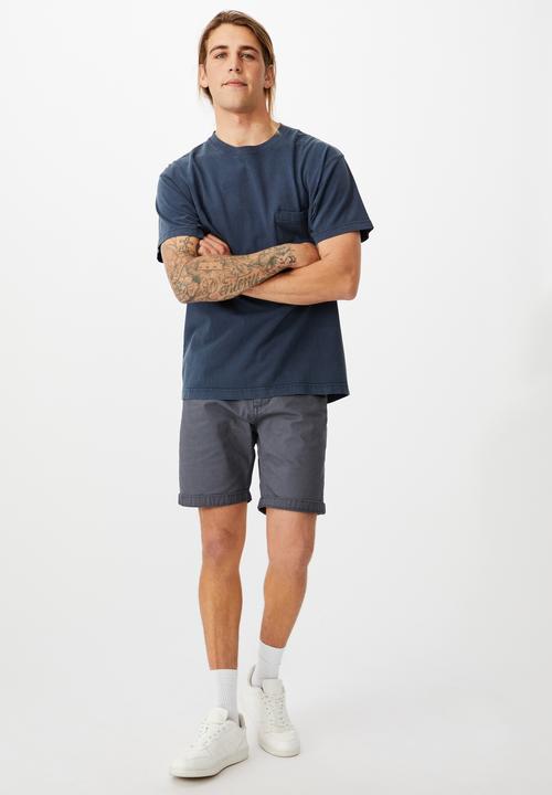 Cotton On - Washed chino short - pigment navy