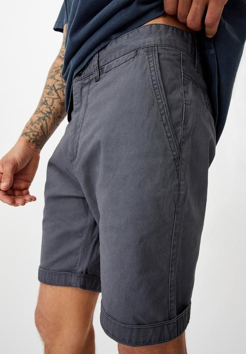 Cotton On - Washed chino short - pigment navy